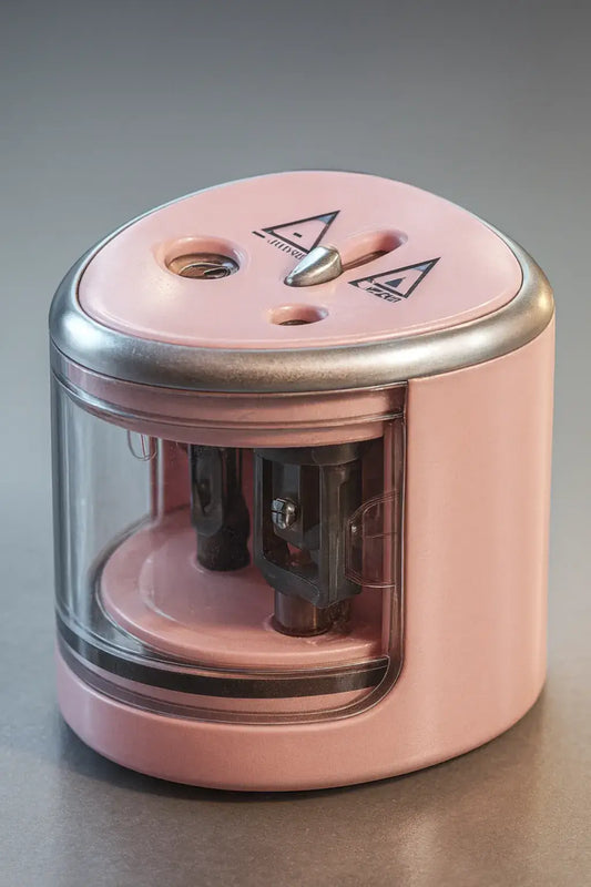 Taille-Crayon Electrique 2 Trous Rose